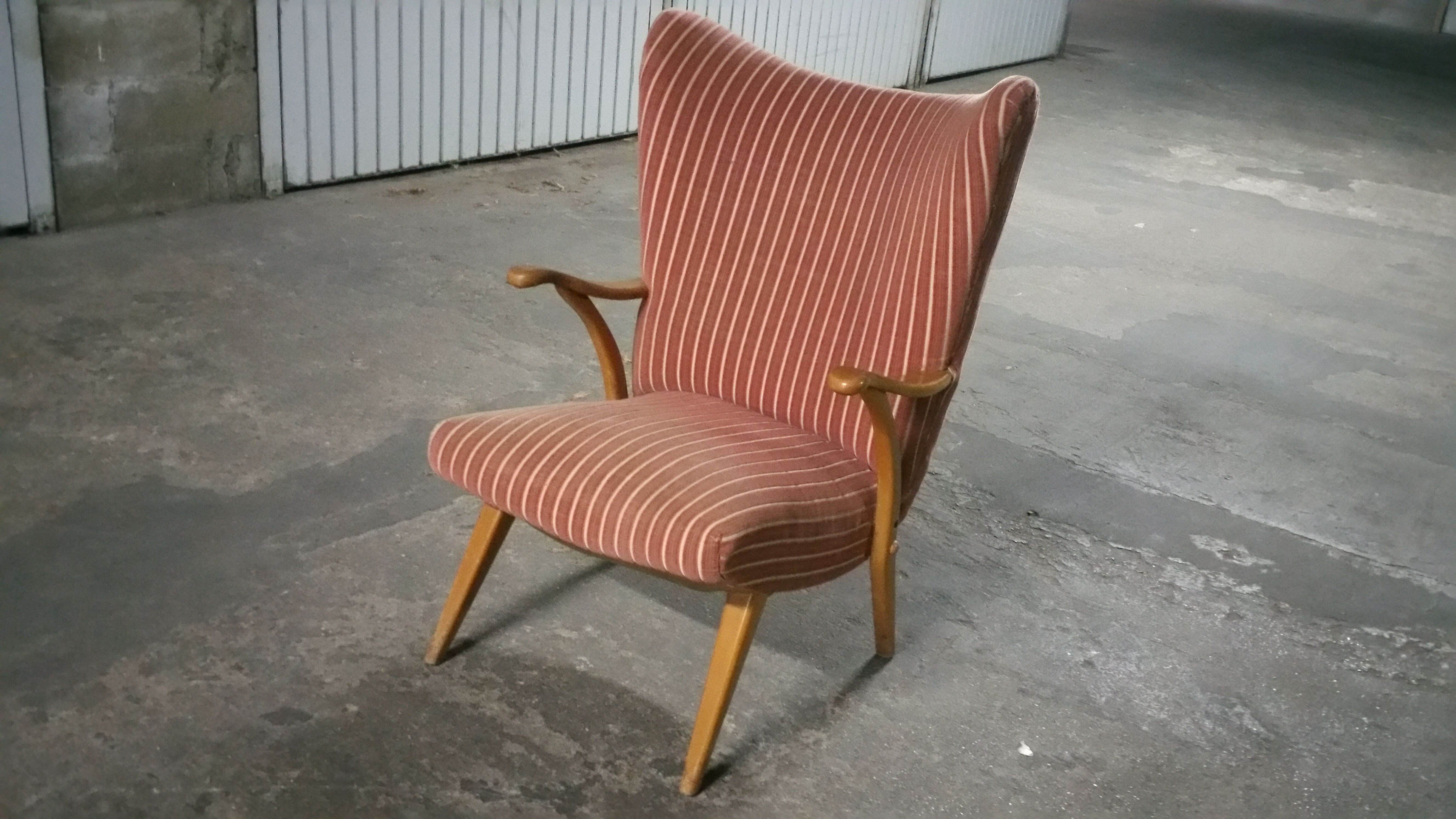 1 armchair Bergere chair wing Scandinavian Danish 50s 60s