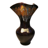 Vase Vallauris structure tulipe marron