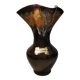 Vase Vallauris structure tulipe marron