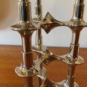 Set of 4 modular candle holders variant Nagel BMF vintage 1970