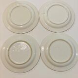 4 plates Quadrifoglio Italy speckled black and blue