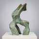 Patinated biomorphic bronze sculpture by Jacob Hordijk, 1990s