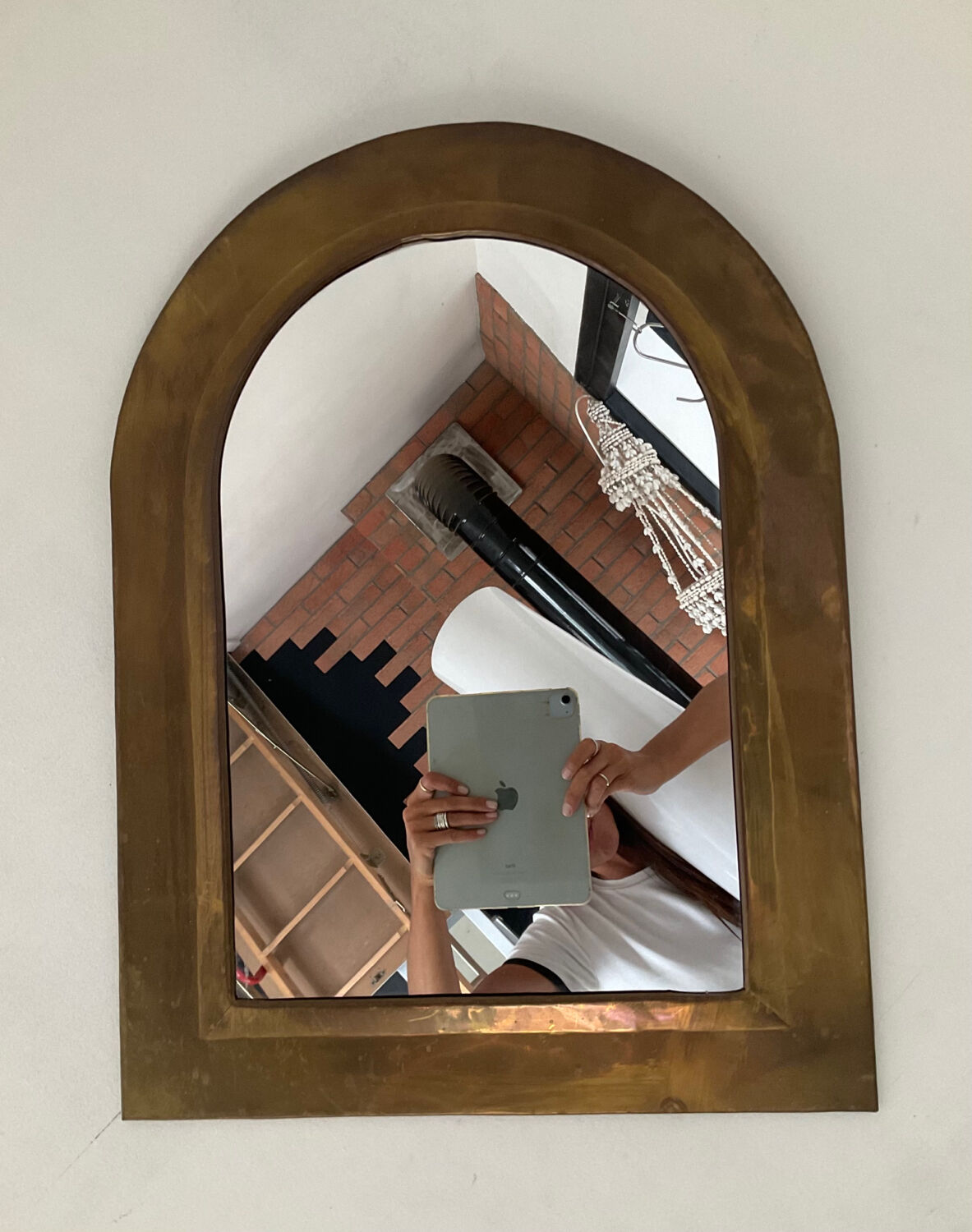 Vintage copper mirror 60s-70s