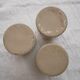 Set of 3 beige mustard jars