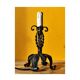 Old metal lamp and fake candle