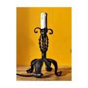 Old metal lamp and fake candle