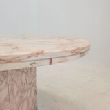 Italian marble oval coffee table, 1970's