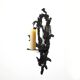 Candelabre mural libre forme / bougeoir / applique, fer, Pologne vers 1960