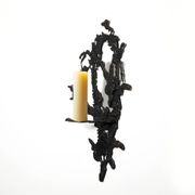 Free form wall candelabra / candlestick / sconce, iron, Poland circa 1960