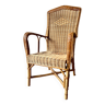 Vintage adult rattan armchair