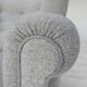 1950s, Danish relax chair by Fritz Hansen, model 1518, grey furniture wool.