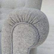 1950s, Danish relax chair by Fritz Hansen, model 1518, grey furniture wool.