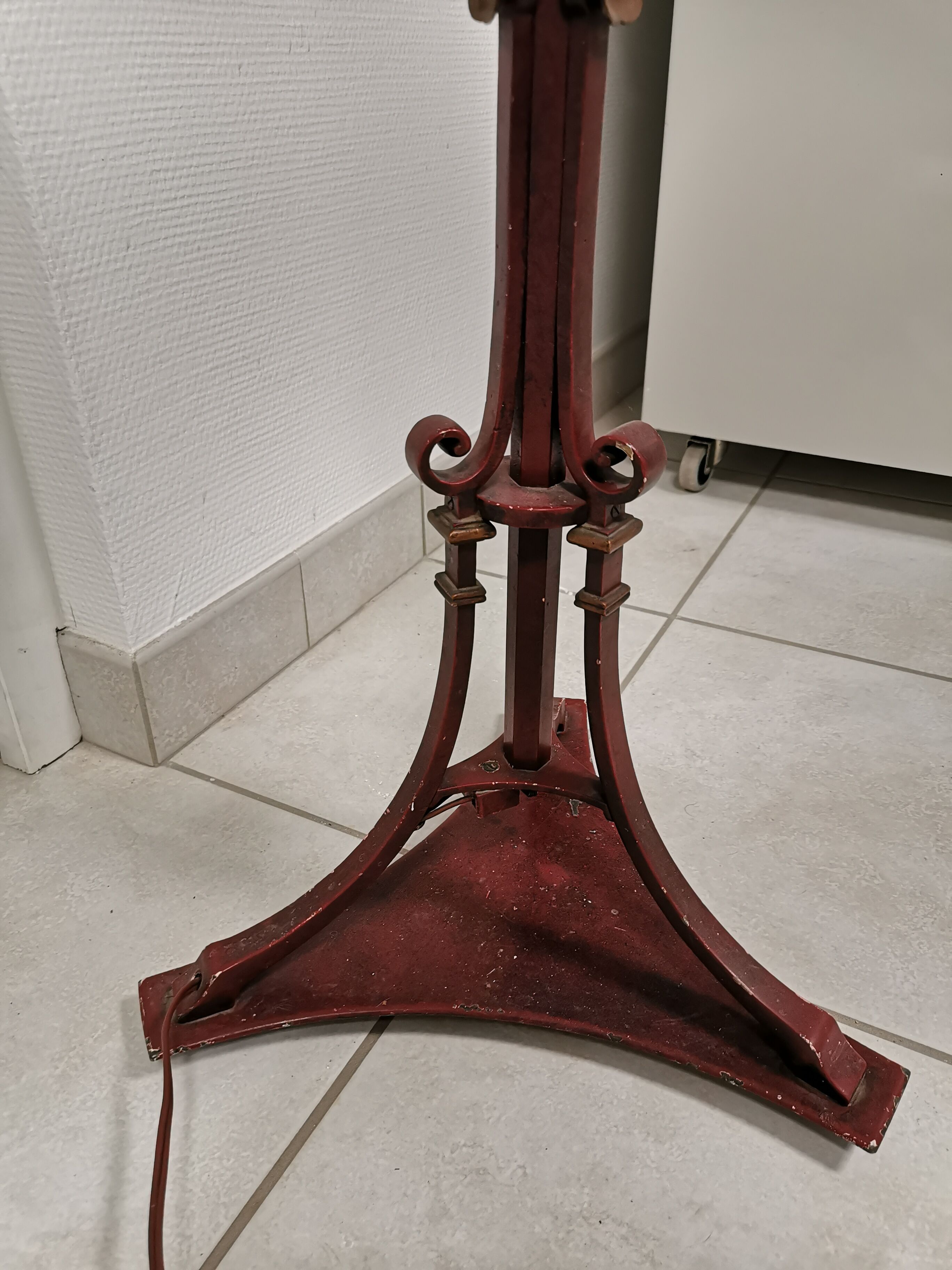 Lampadaire vintage style lampe bougeoir bouillotte