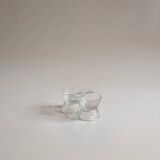 Paire de salières et poivrières en verre