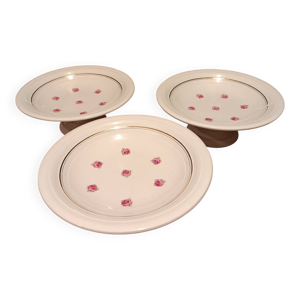 3 plats de service coupe - porcelaine