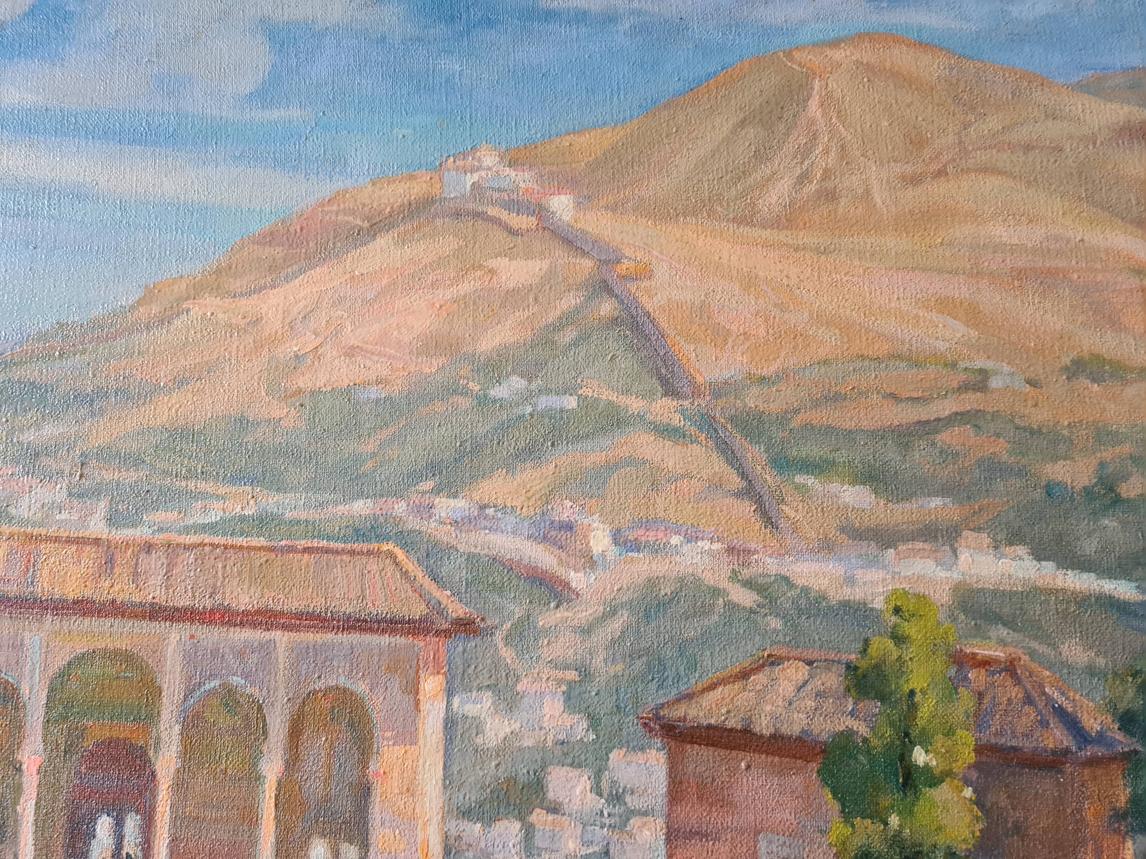 The alhambra of Granada oil by Marguerite Portier