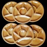 6 Gien plates with compartments