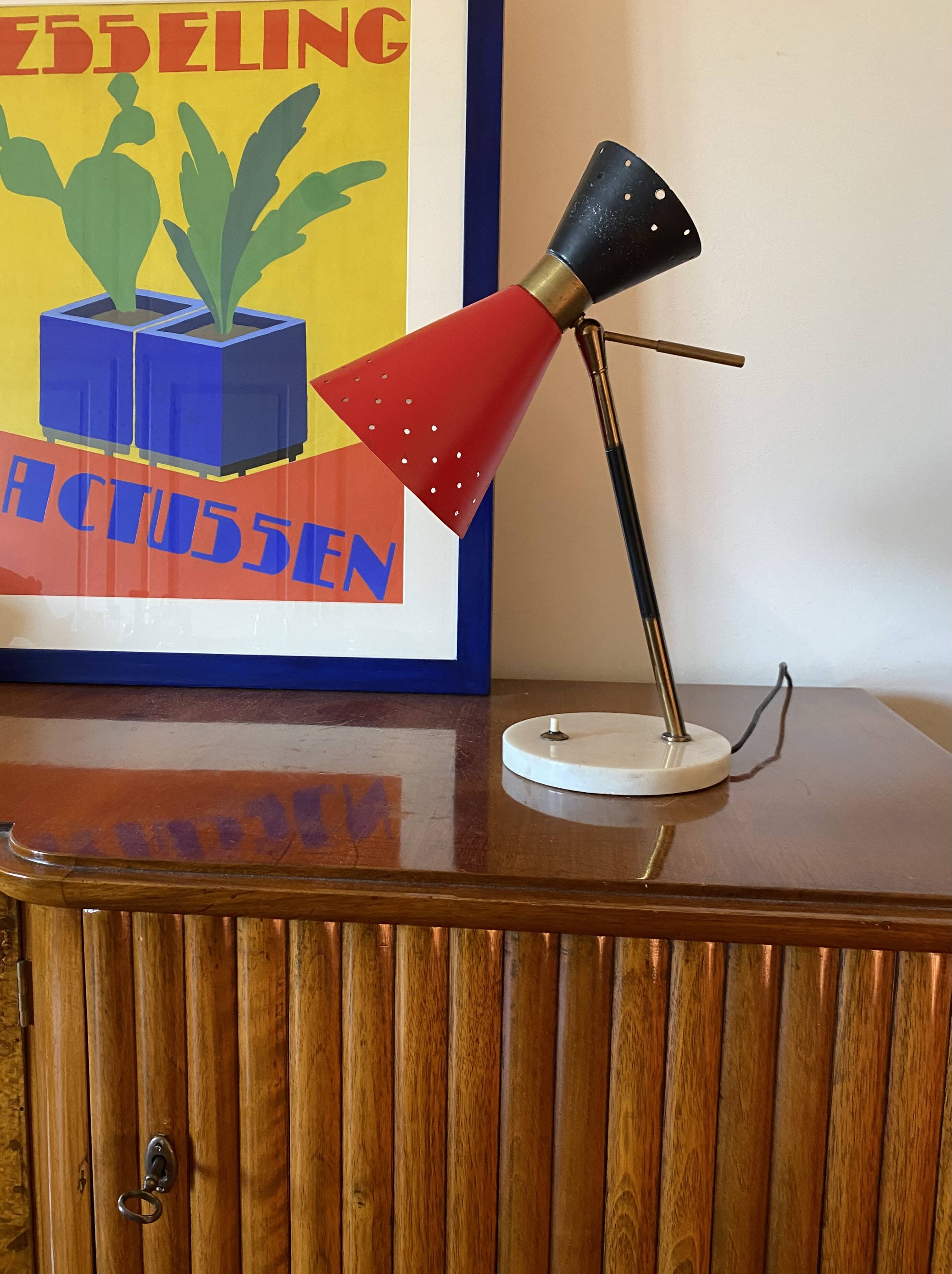 Mid-century table Lamp, Stilux Milan Italy 1960 ca.