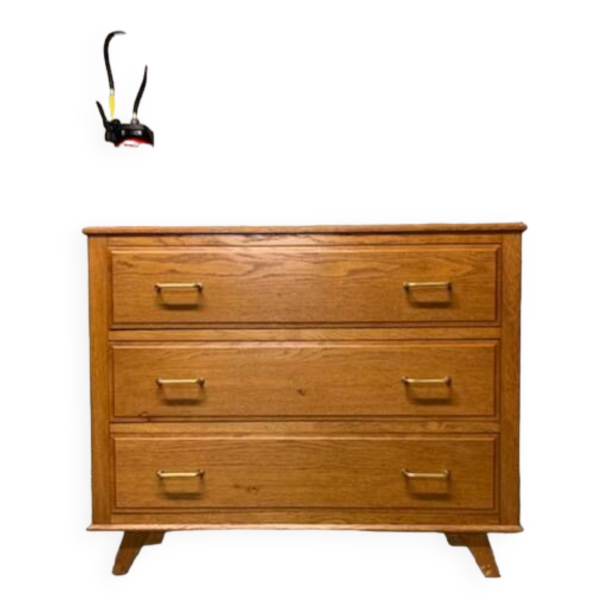 Commode Vintage En Chêne Trois Tiroirs