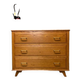 Vintage Oak Chest of Drawers with Three Drawers