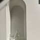 Vintage ovoid glass vase 70cl "Registered model" H:23cm