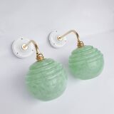 Green speckled appliques