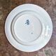 Round plate Longwy in blue ironstone, "Chartres" service.