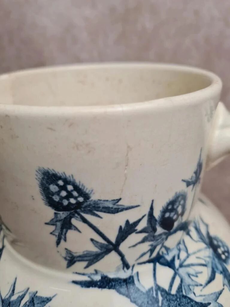 Antique pitcher Jules Vieillard Bordeaux – Chardon model – Ironstone