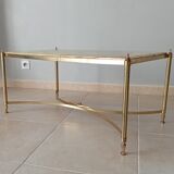 Neoclassical marble and brass coffee table 50s/60s
