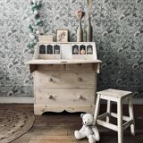 English chest of drawers topped with a sloping secretary