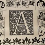 Alphabet letter A lithograph - 1900