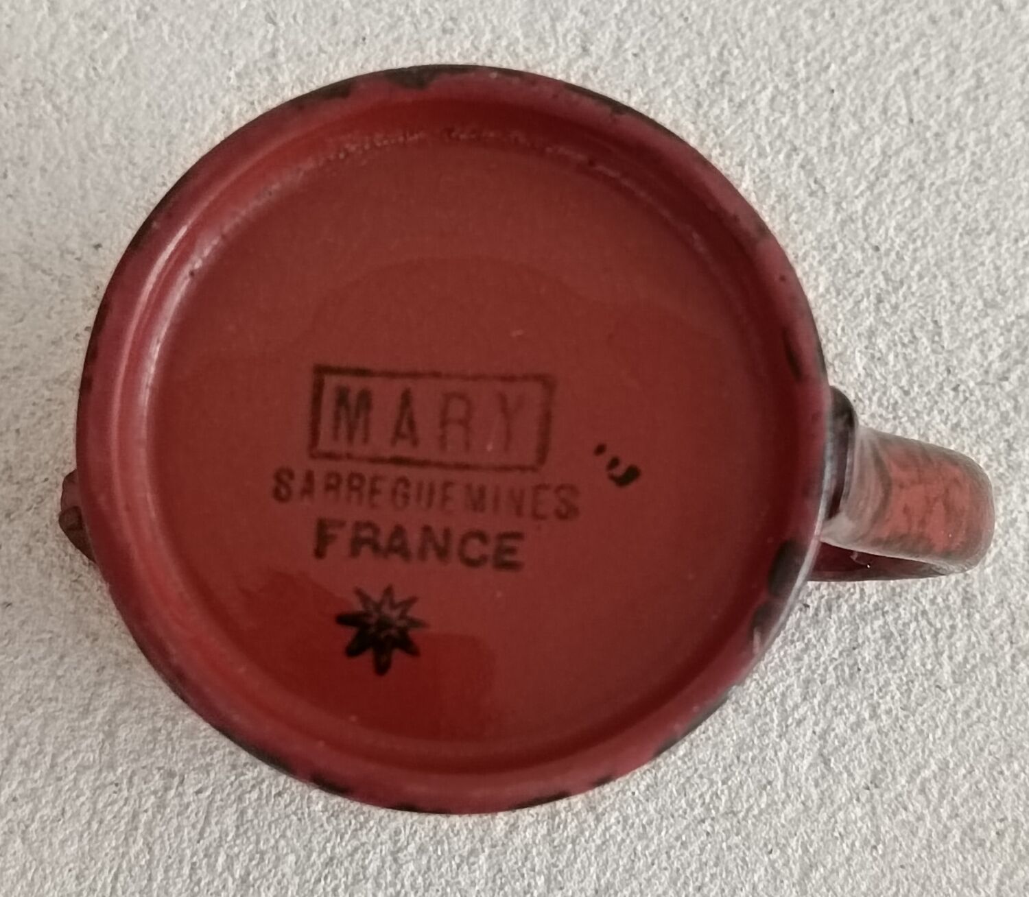 Set of 5 cups and 1 milk jug Mary Sarreguemines