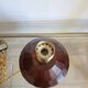 70's wooden ball lamp stands