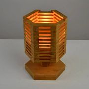 Pine table lamp by Pelle Snickare, Sweden, 1970s