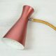 Mid-century Austrian pink wall lamp by Rupert Nikoll