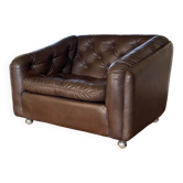 Fauteuil en cuir vintage C610 par Geoffrey Harcourt pour Artifort, années 1960.