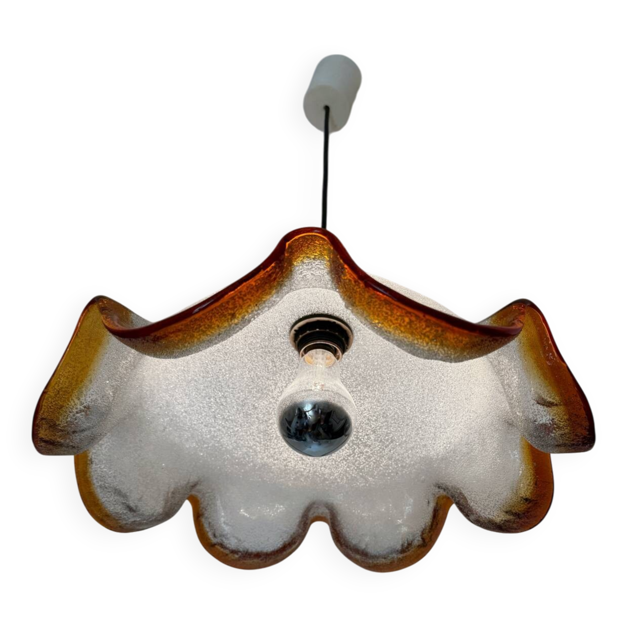 Murano glass flower pendant light from the 70s