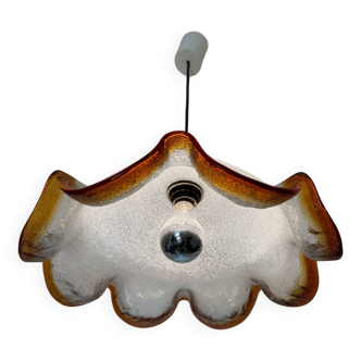 Murano glass flower pendant light from the 70s