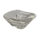 Individual ashtray in colorless crystal signed daum france followed by a cross of lorraine