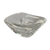 Individual ashtray in colorless crystal signed daum france followed by a cross of lorraine