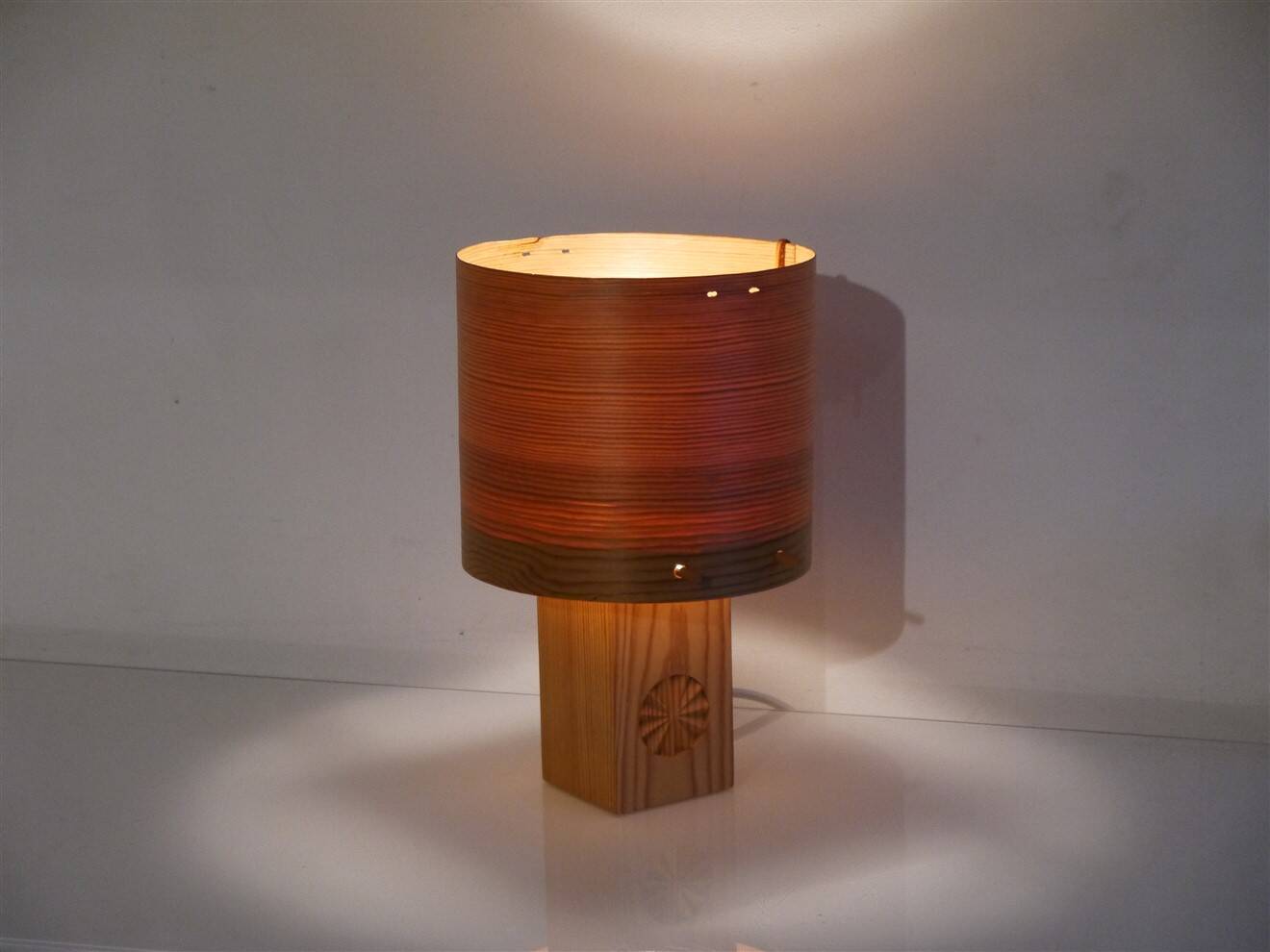 Swedish wooden lamp, 1970