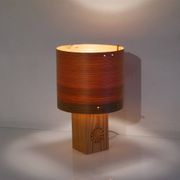 Lampe suedoise en bois 1970