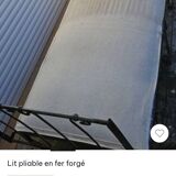 Folding wrought iron bed