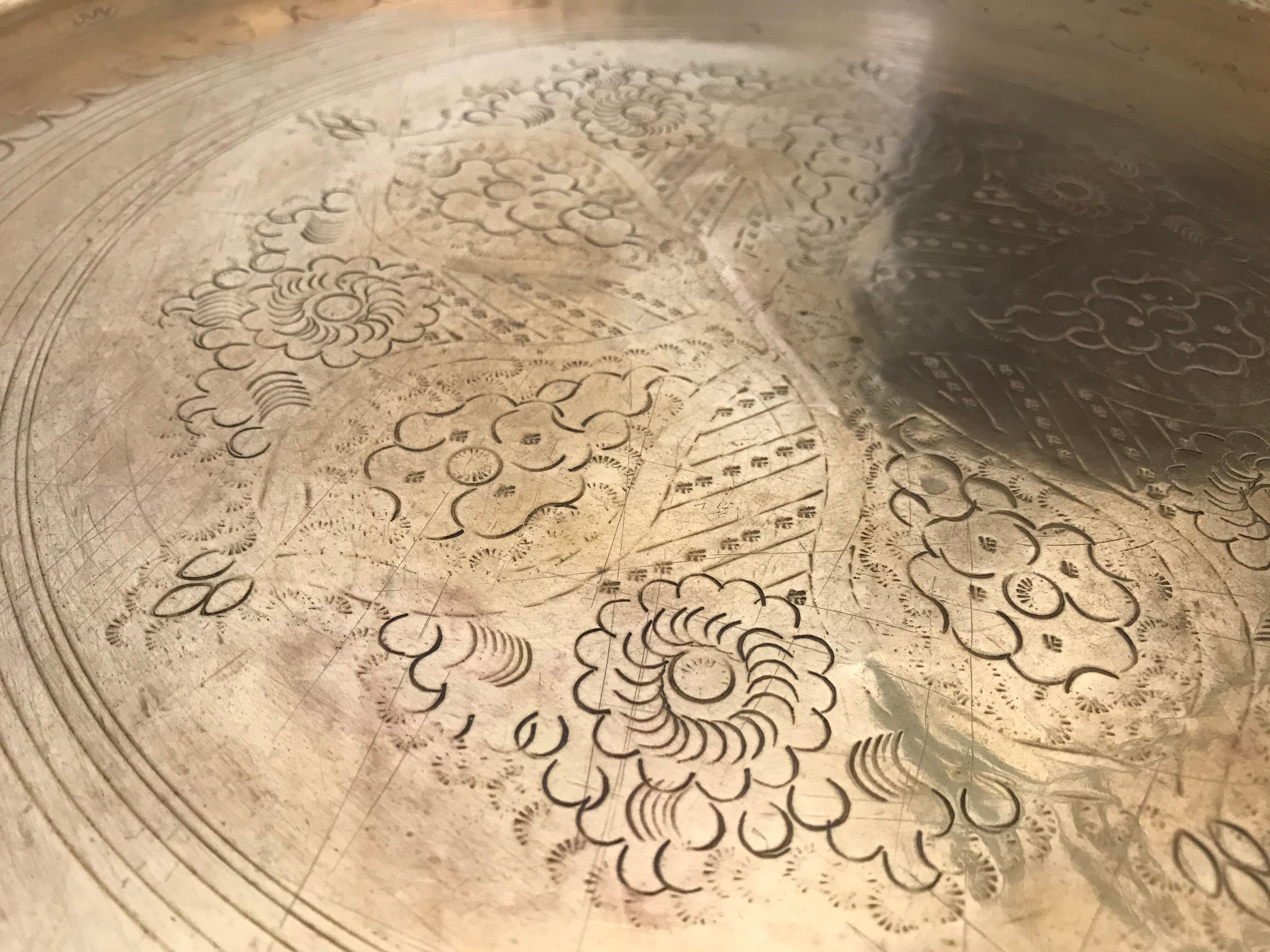 Brass tray in early 20th century