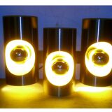 Triple wall lights Editions Pierre Disderot typical 70s