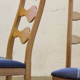 Chaises de salle à manger en chêne brutaliste danois des années 1960 dans le style de Kjærnulf