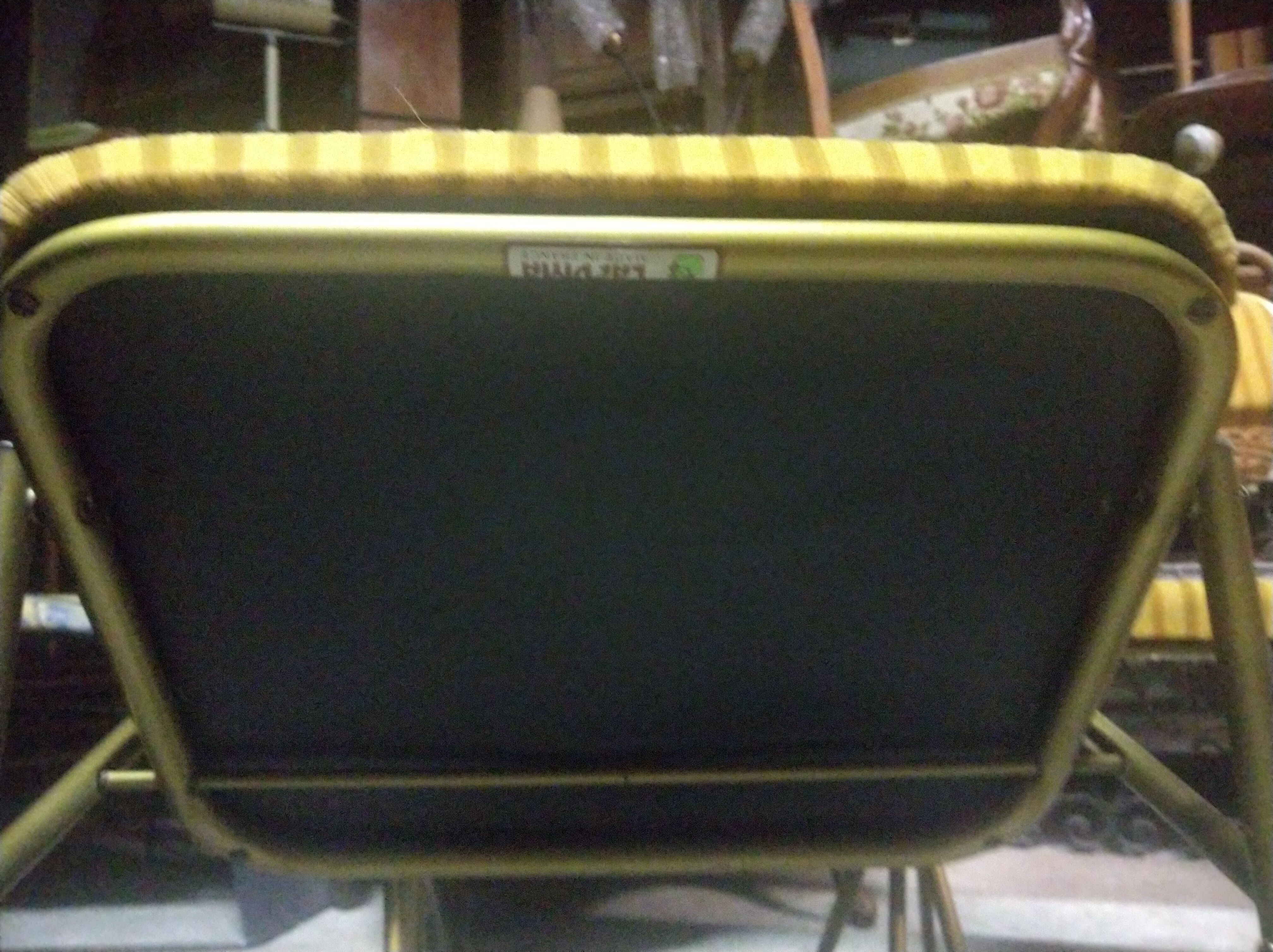 Series of 5 gilded folding Lafuma chairs circa 1960