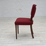 1960s, set of 6 pcs Danish dining chairs by Slagelse Møbelværk, wool.