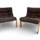 Vintage lounge chair pair "Neapel" – circa 1960, 100% cotton fabric