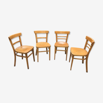 Set of 4 chairs Bistro vintage 1950